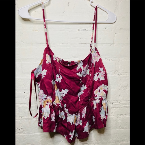 Free People Tops | Nwot Free People Floral Satin Cami | Poshmark